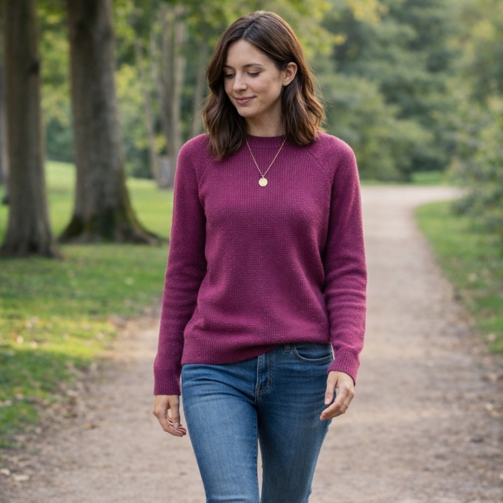 Denver Hayes Women's Semi Fitted Waffle Knit Pullover